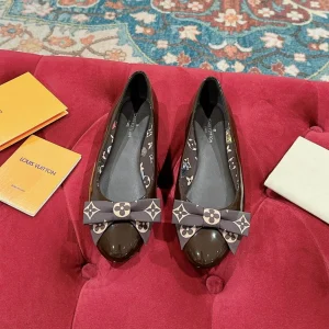 LV Popi Flat Ballerina Brown Cowhide