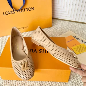 LV Shake Flat Ballerina Beige Cowhide