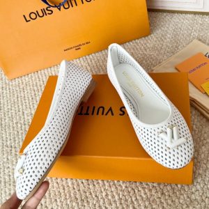 LV Shake Flat Ballerina White Cowhide