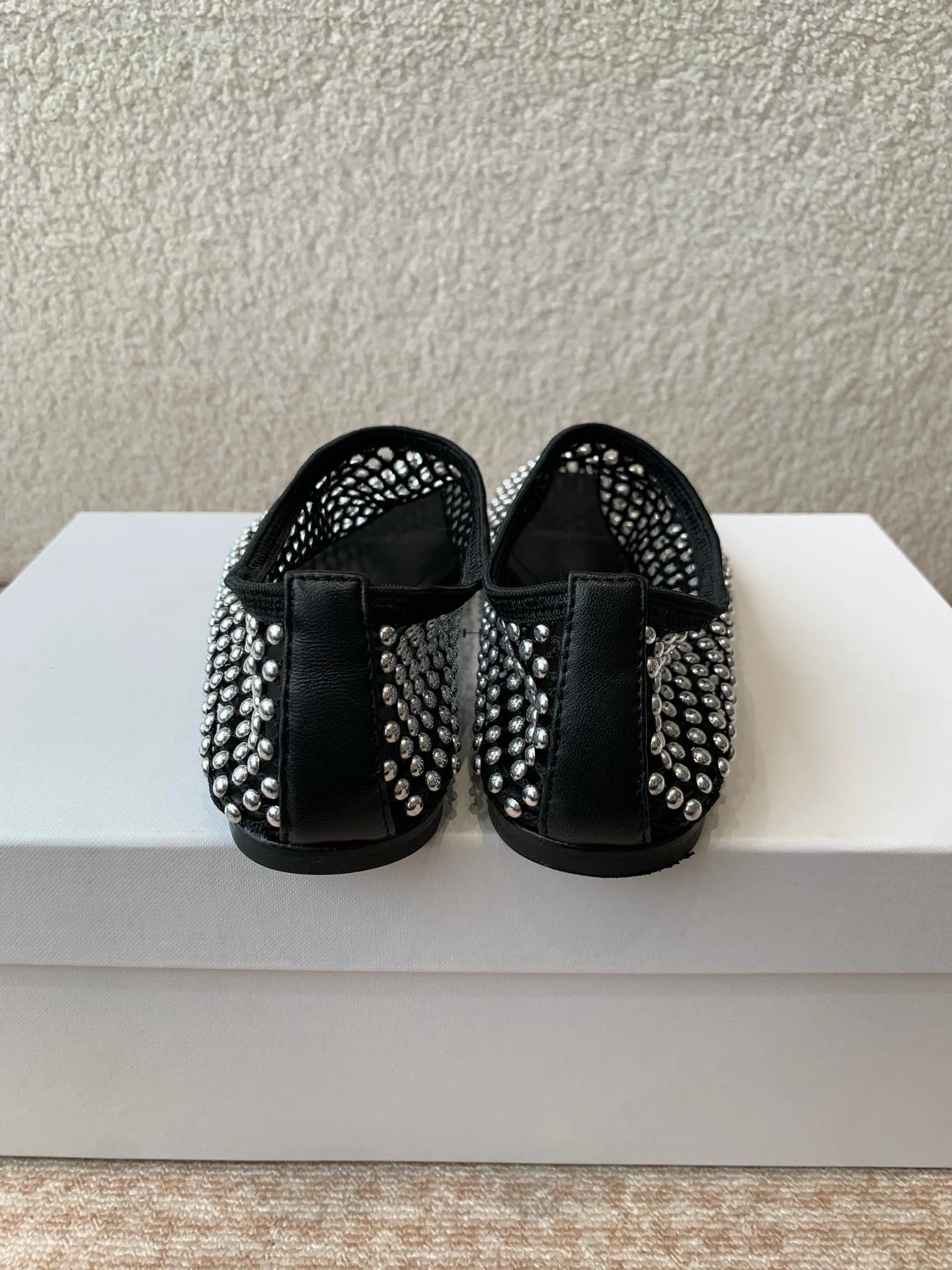 CL 25 Ballet Flats Black Silver Mesh Hot Diamond 345530 - Image 7