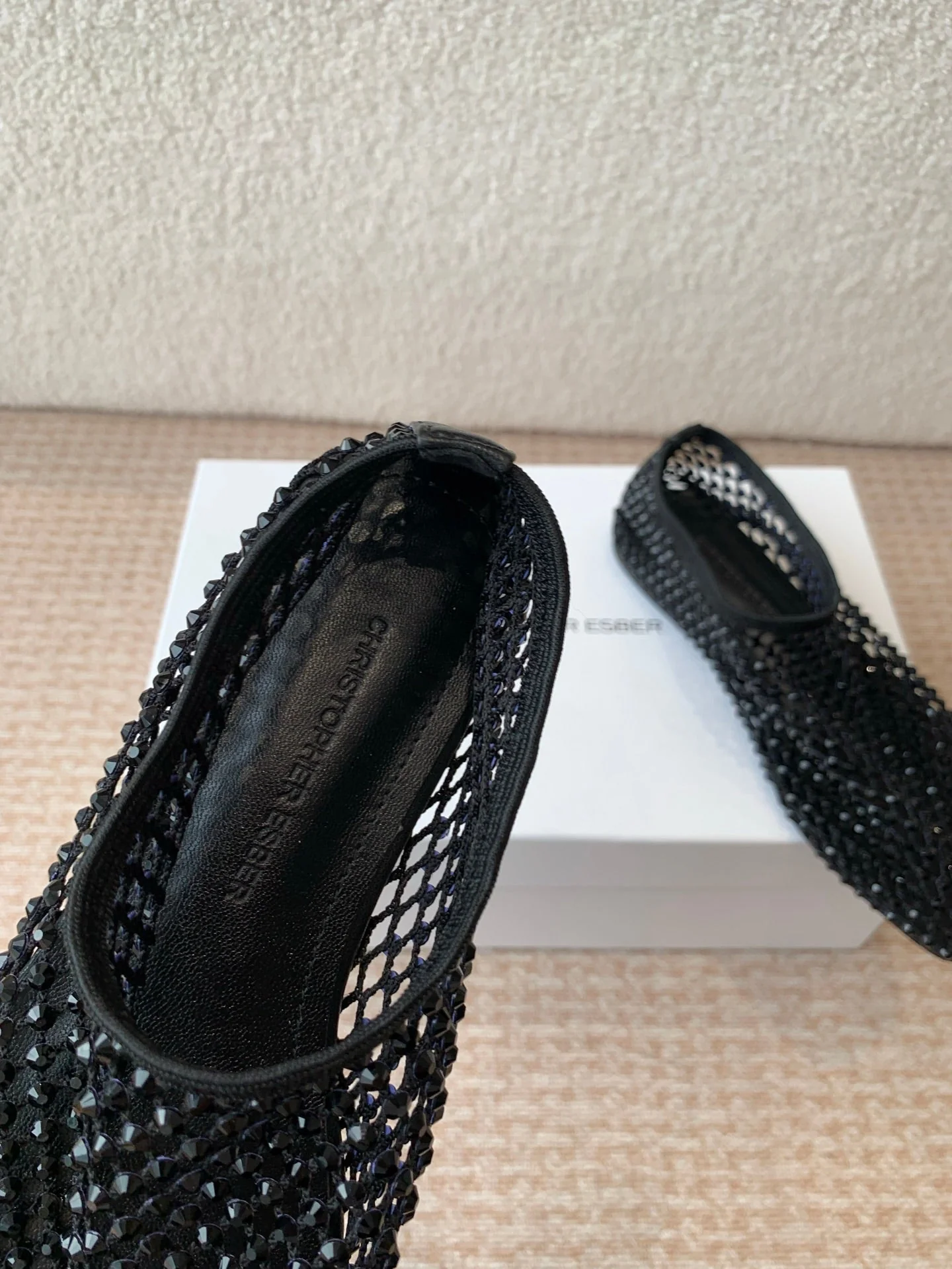CL 25 Ballet Flats Black Mesh Hot Diamond 345529 - Image 8