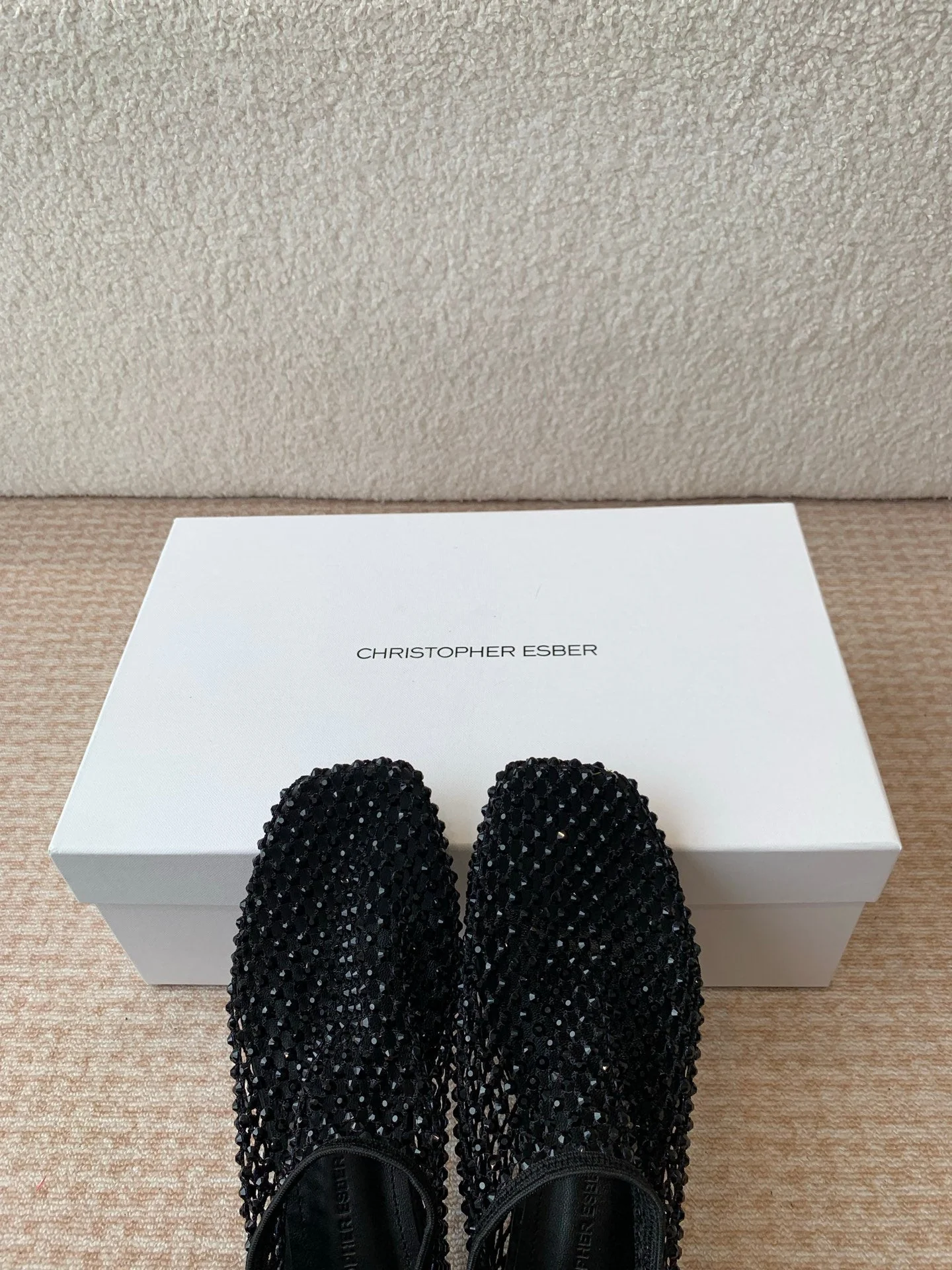 CL 25 Ballet Flats Black Mesh Hot Diamond 345529 - Image 7