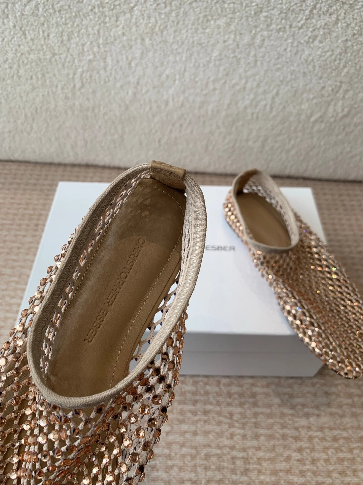 CL 25 Ballet Flats Beige Mesh Hot Diamond 345531 - Image 2