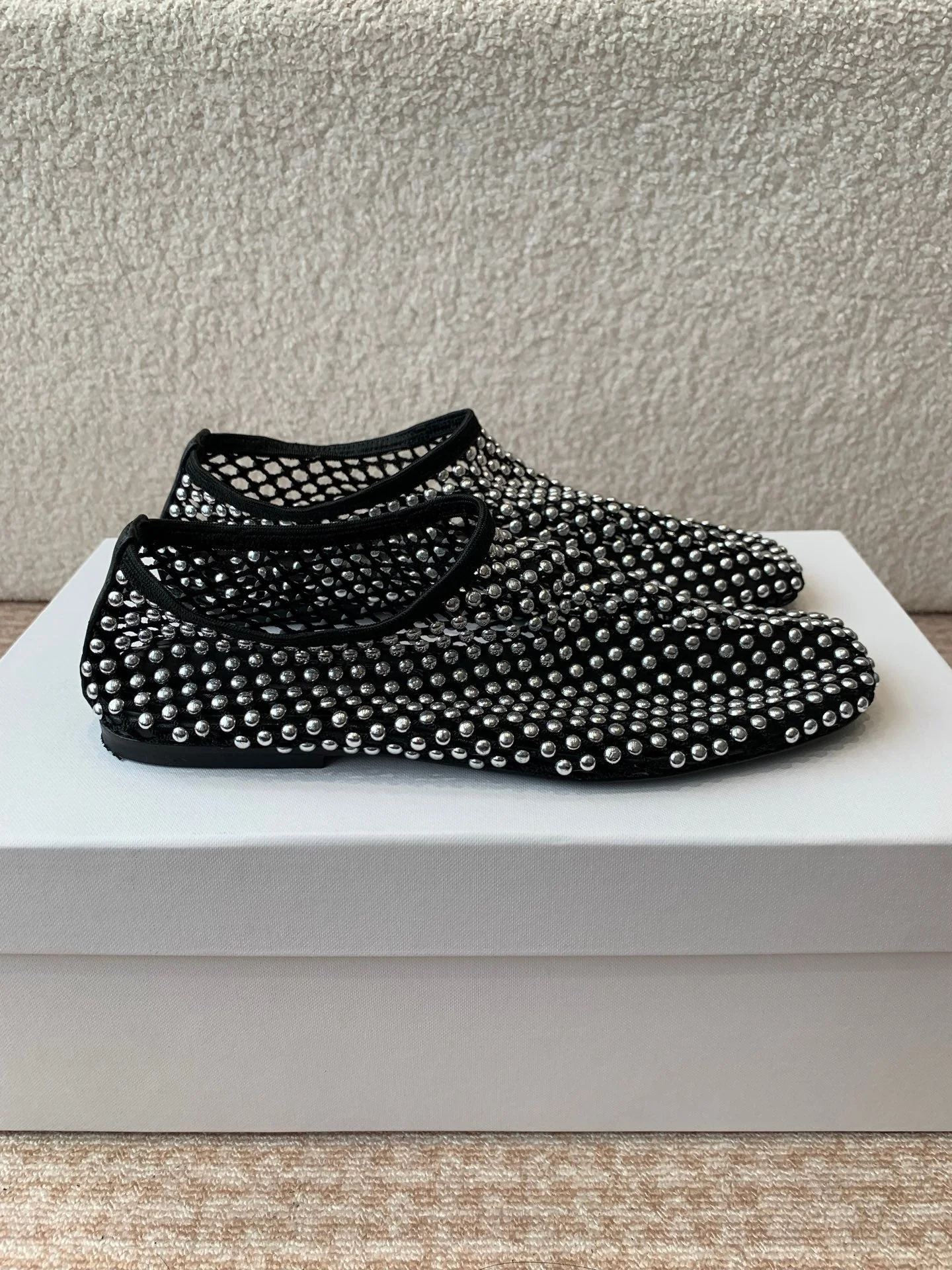 CL 25 Ballet Flats Black Silver Mesh Hot Diamond 345530 - Image 18