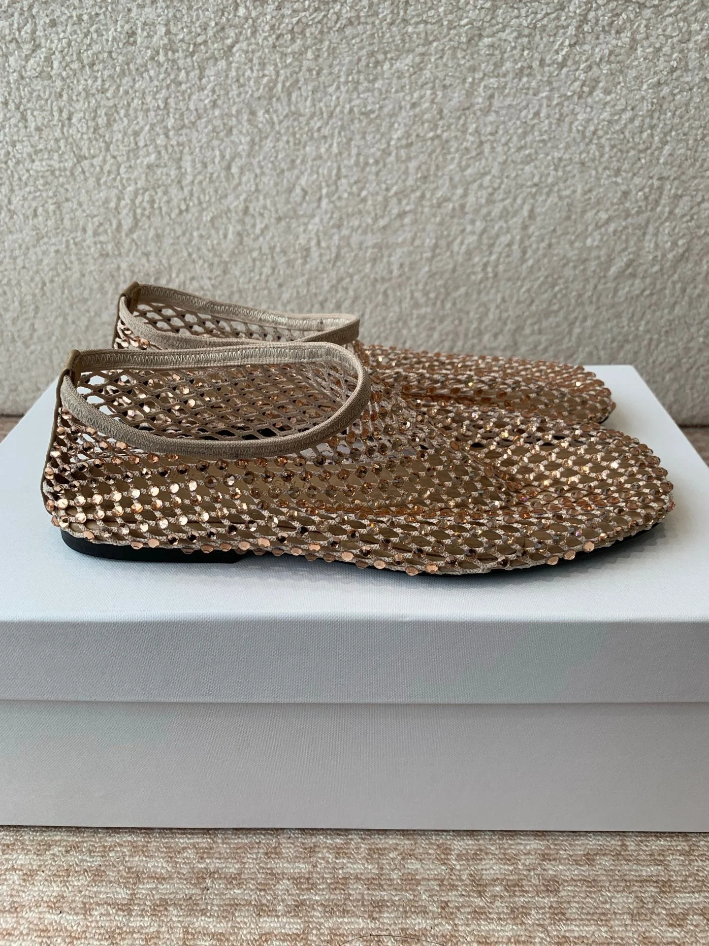 CL 25 Ballet Flats Beige Mesh Hot Diamond 345531 - Image 6