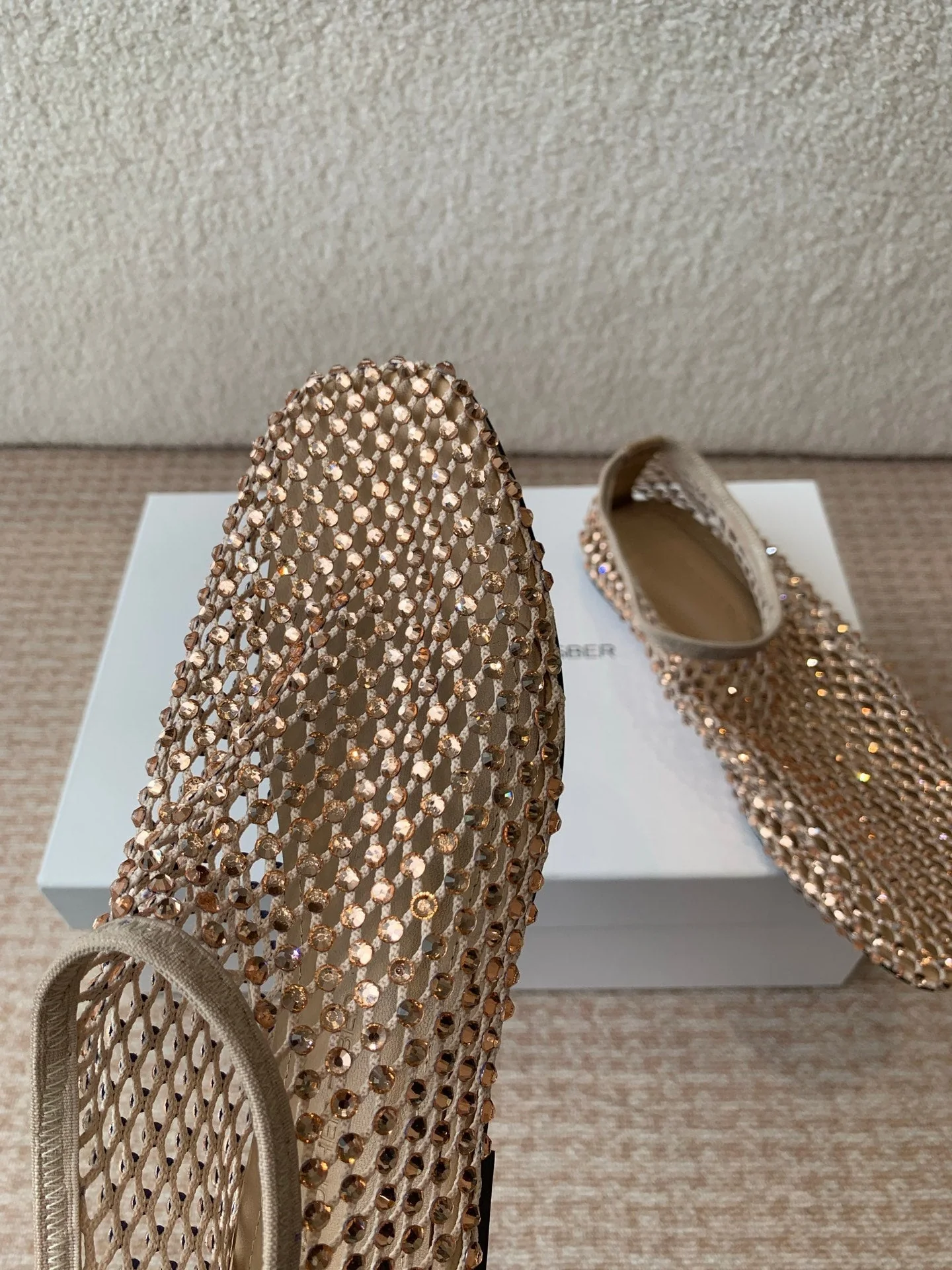 CL 25 Ballet Flats Beige Mesh Hot Diamond 345531 - Image 5