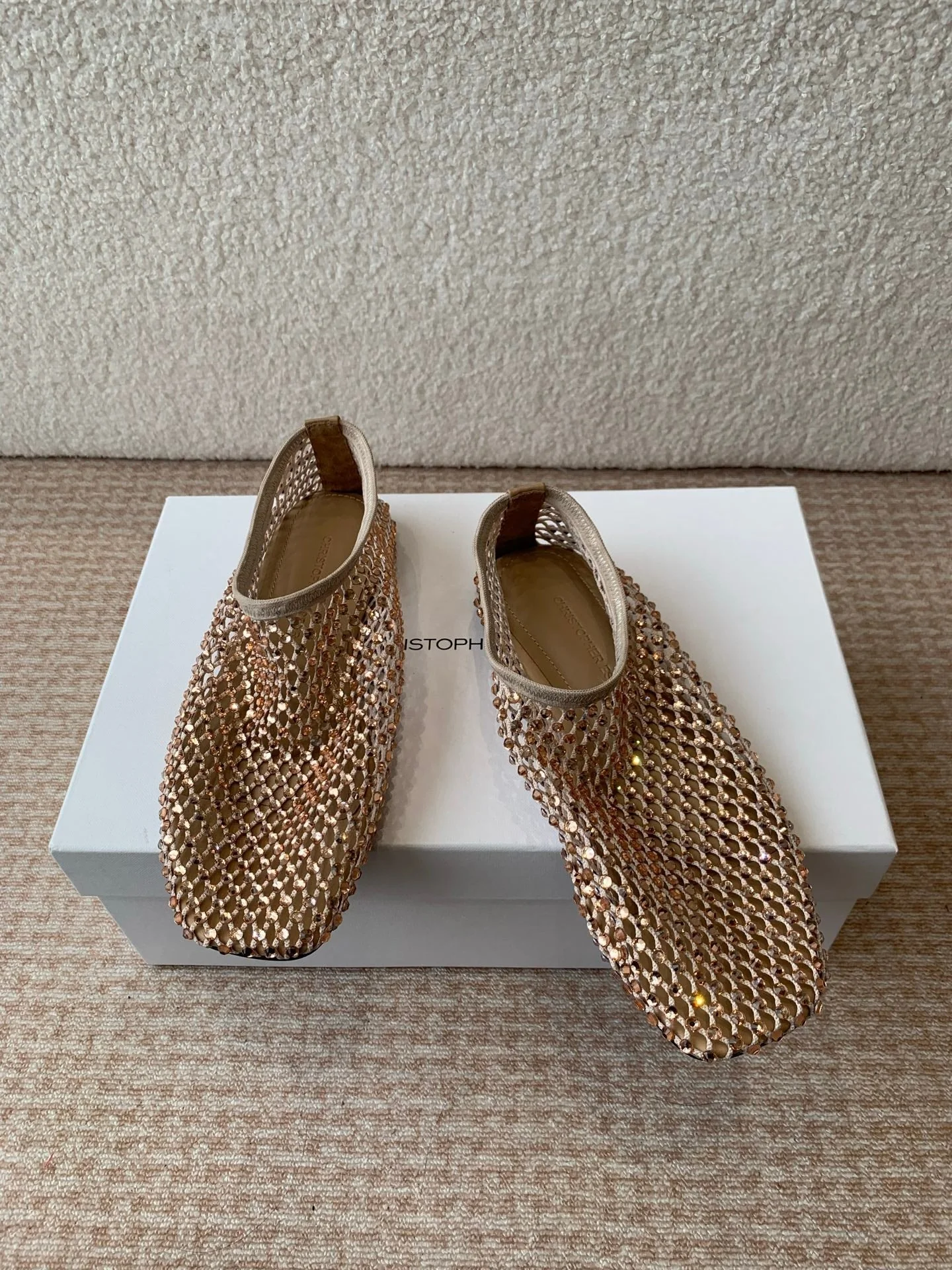 CL 25 Ballet Flats Beige Mesh Hot Diamond 345531 - Image 9