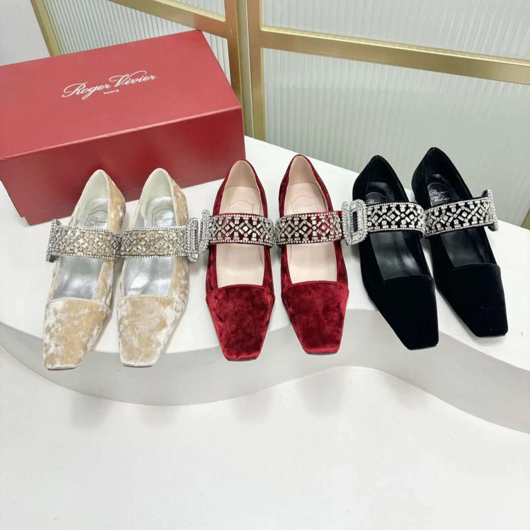 Mary Jane Viv Ballet Shoes Imported Velvet 188915