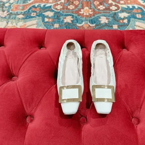 Viv Ballet Flats White Imported Lambskin 247130