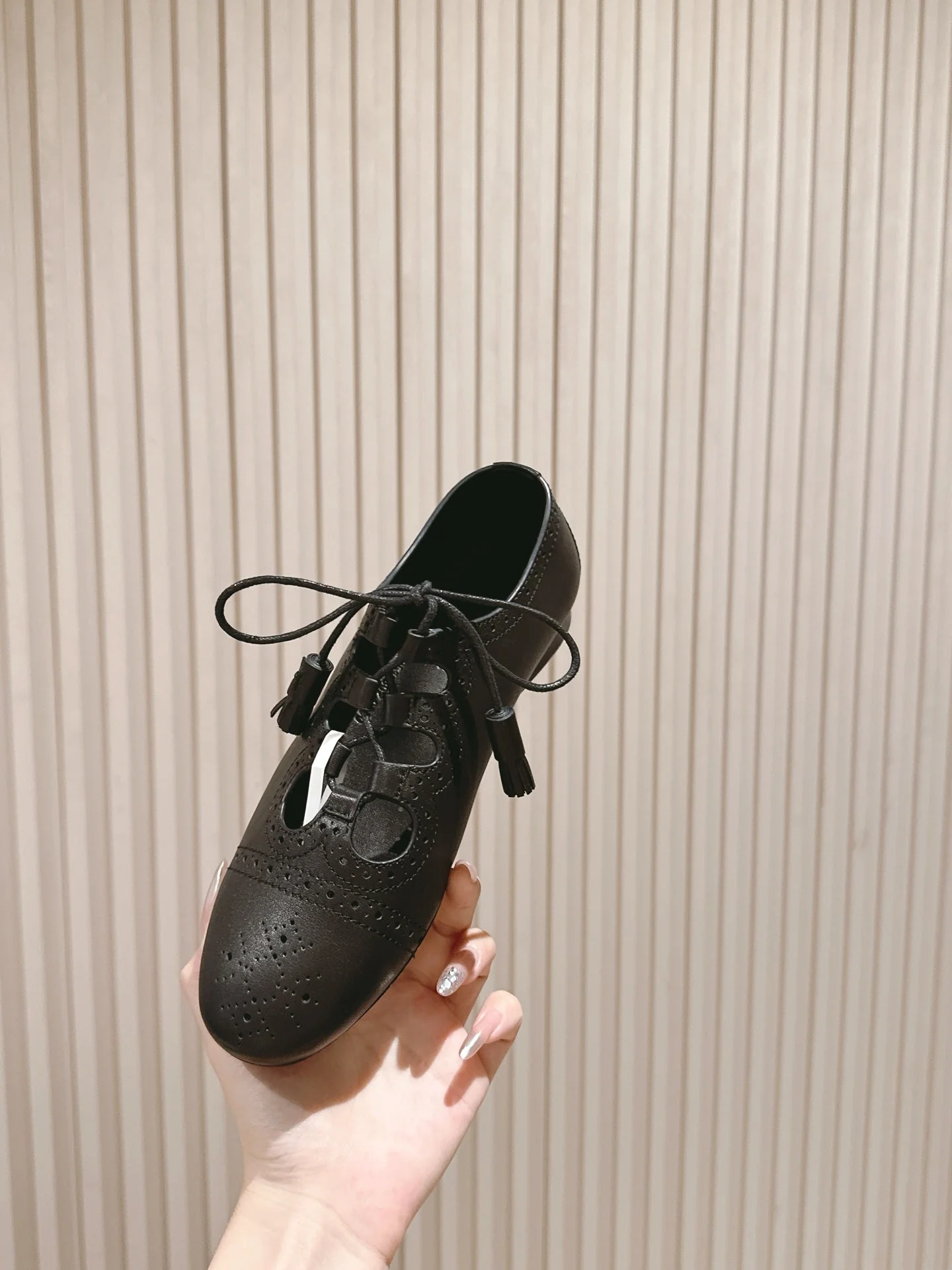 HM 25 Marry Jane Black Lambskin 346242 - Image 3