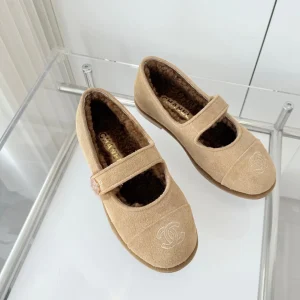 CC 25 Ballet Flats Beige Suede 411484