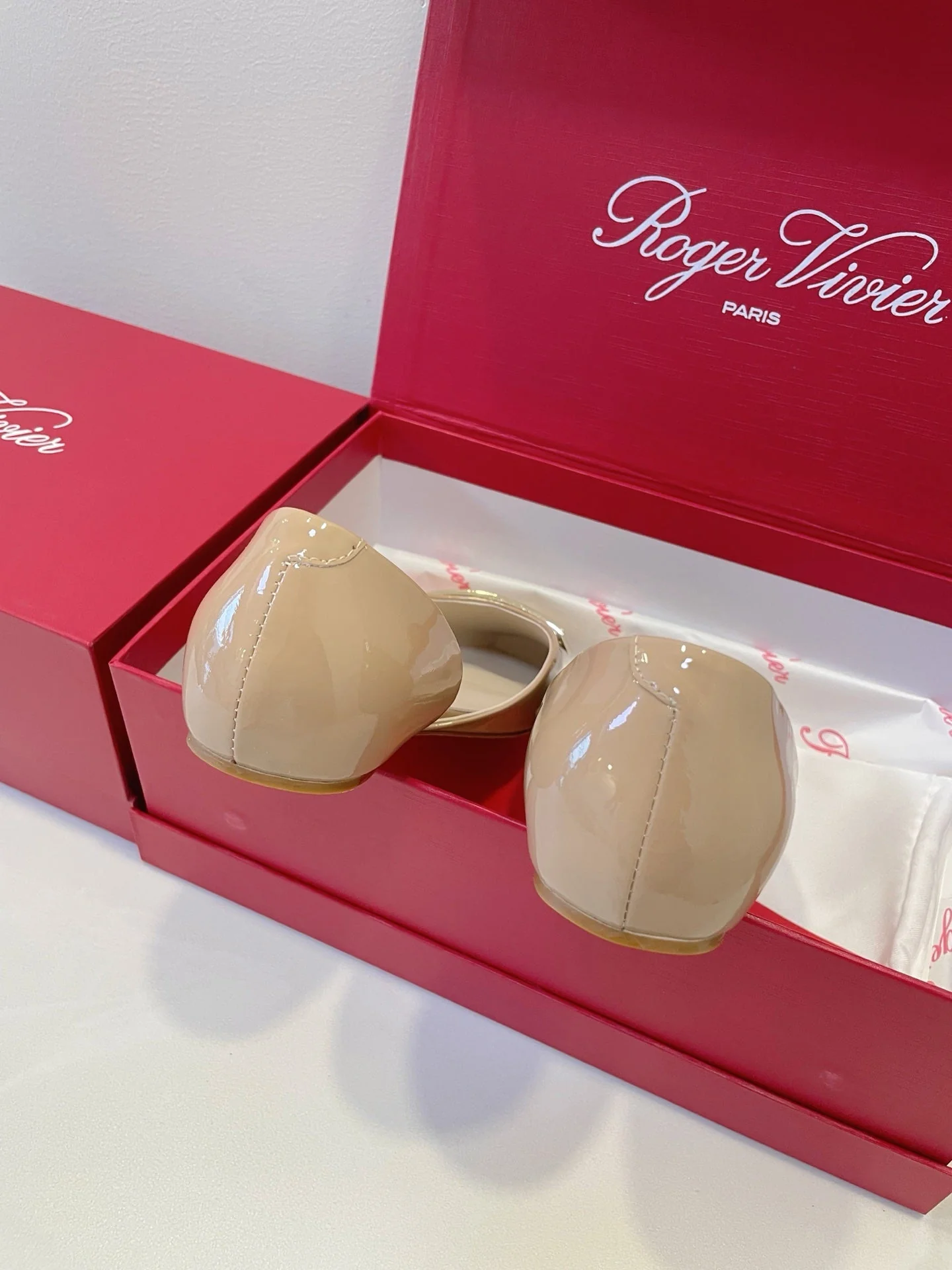 Viv Chips Ballerina Flat Nude Patent Leather 329270 - Image 4