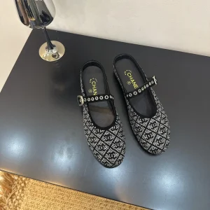 CC 25 Ballet Flats Mules Black Calfskin 331658