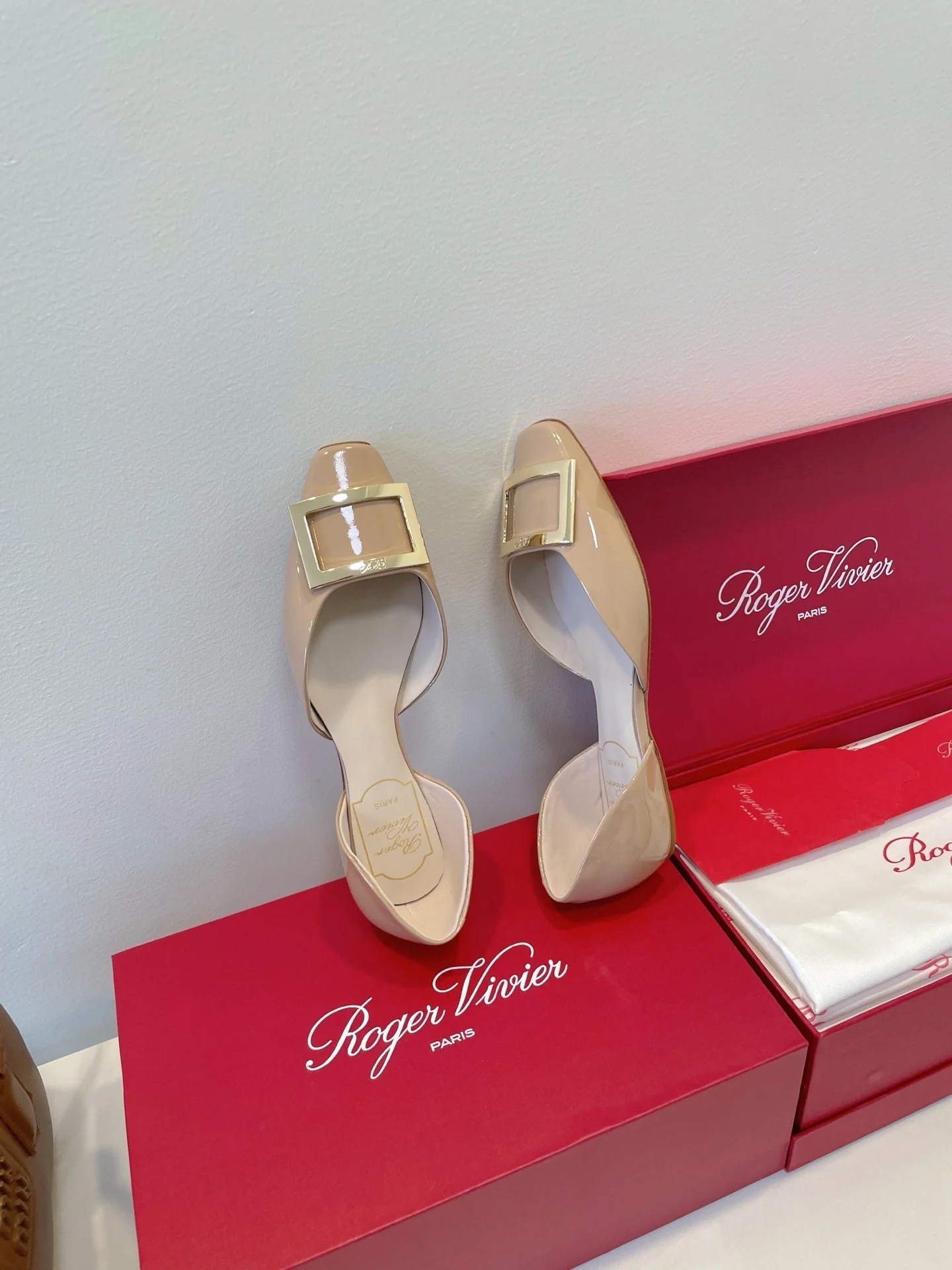 Viv Chips Ballerina Flat Nude Patent Leather 329270 - Image 9