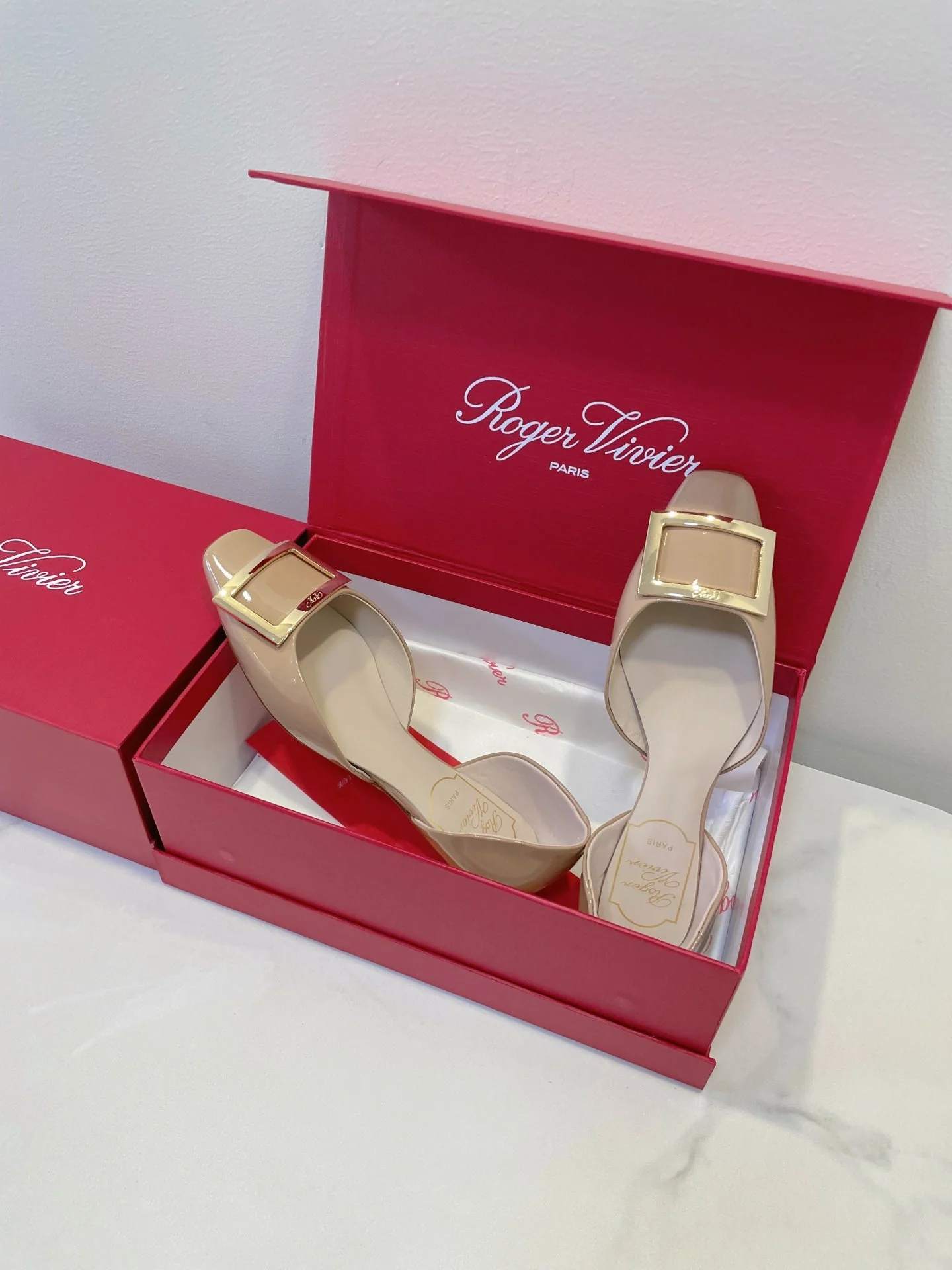 Viv Chips Ballerina Flat Nude Patent Leather 329270 - Image 3