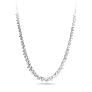 75cm Cubic Zirconia Tennis Bolo Necklace in Sterling Silver