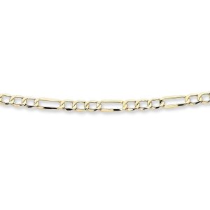 50cm Figaro Chain in 9kt Yellow Gold