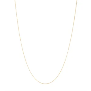 45cm Diamond Cut Curb Chain in 9kt Yellow Gold