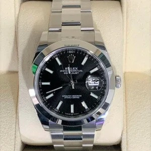 2021 Rolex Datejust 41mm 126300 Oyster Black Dial
