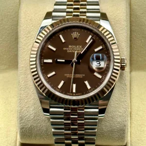 2020 Rolex Datejust 41mm 126331 Two-Tone Rose Gold Chocolate Dial