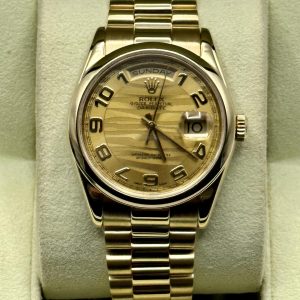 2000 Rolex Day-Date 36mm 118208 Presidential Champagne Wave Dial