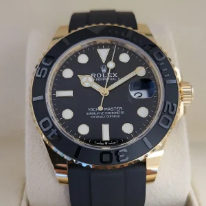 NEW 2023 Rolex Yacht-Master 42mm 226658 Gold Oysterflex Black Dial