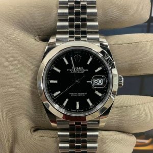 NEW 2022 Rolex Datejust 41mm 126300 Jubilee Black Stick Dial