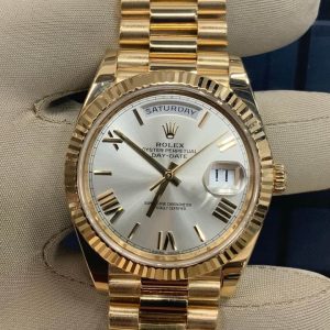 2017 Rolex Day-Date 40mm 228238 Presidential Silver Dial