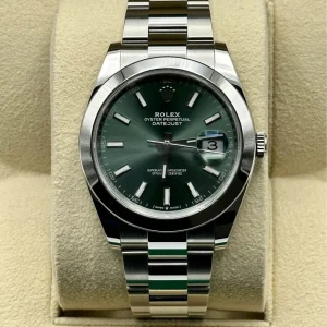 NEW 2023 Rolex Datejust 41mm 126300 Oyster Green Dial