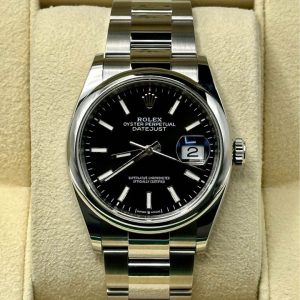 2022 Rolex Datejust 36mm 126200 Stainless Steel Oyster Black Dial