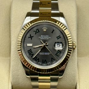 2016 Rolex Datejust 41mm 116333 Two-Tone Oyster Wimbledon Dial