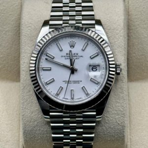 2017 Rolex Datejust 41mm 126334 Jubilee White Stick Dial