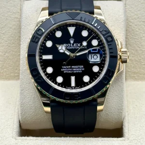 2023 Rolex Yacht-Master 42mm 226658 Gold Oysterflex Black Dial