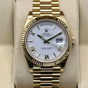 2019 Rolex Day-Date 40mm 228238 Presidential White Dial