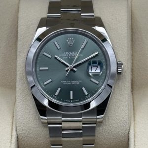 2023 Rolex Datejust 41mm 126300 Oyster Green Dial