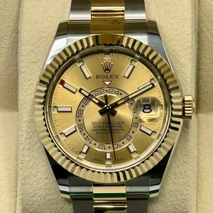 NEW 2023 Rolex Sky-Dweller 42mm 326933 Oyster Champagne Dial