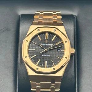 2013 Audemars Piguet Royal Oak 41mm 15400OR Rose Gold Black Dial