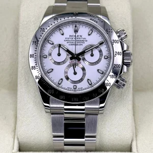 2014 Rolex Daytona 40mm 116520 Stainless Steel White APH Dial