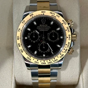 NEW 2023 Daytona 40mm 116503 Two-Tone Black Index Dial