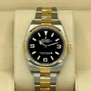 2021 Rolex Explorer 36mm 124273 Two-Tone Black Dial