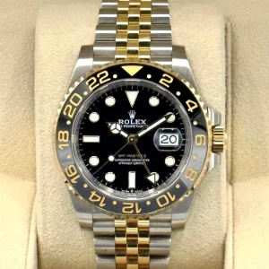 2023 Rolex GMT-Master II 40mm 126713GRNR Two-Tone Jubilee Black Dial