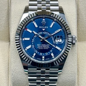 NEW Rolex 2023 Sky-Dweller 42mm 326934 Jubilee Blue Dial