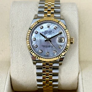 2023 Roles Datejust 31mm Two-Tone Jubilee Mother of Pearl Diamond Dial