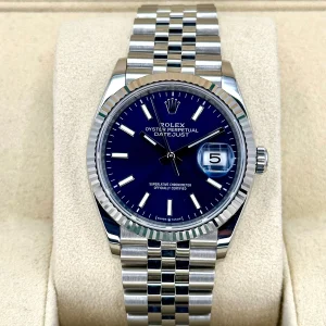 2022 Rolex Datejust 36mm 126234 Jubilee Blue Dial