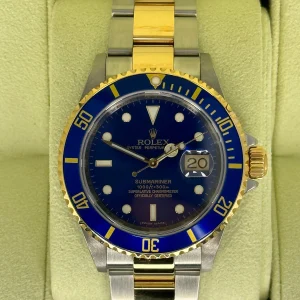 2008 Rolex Submariner "Bluesy" 40mm 16613 Two-Tone Blue Dial