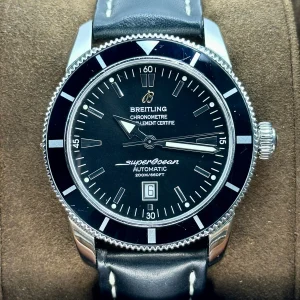 Breitling Superocean Heritage 46mm A17320 Stainless Steel Black Dial