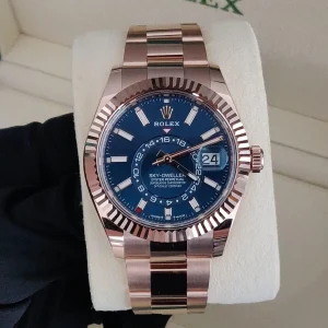 NEW 2023 Rolex Sky-Dweller 42mm 336935 Rose Gold Blue Dial