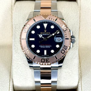 NEW 2023 Rolex Yacht-Master 37mm 268621 Two-Tone Black Dial