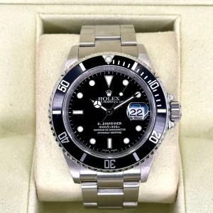 2002 Rolex Submariner Date 40mm 16610 Stainless Steel Black Dial
