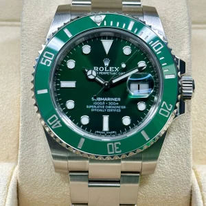 2016 Rolex Submariner "Hulk" 40mm 116610LV Green Dial